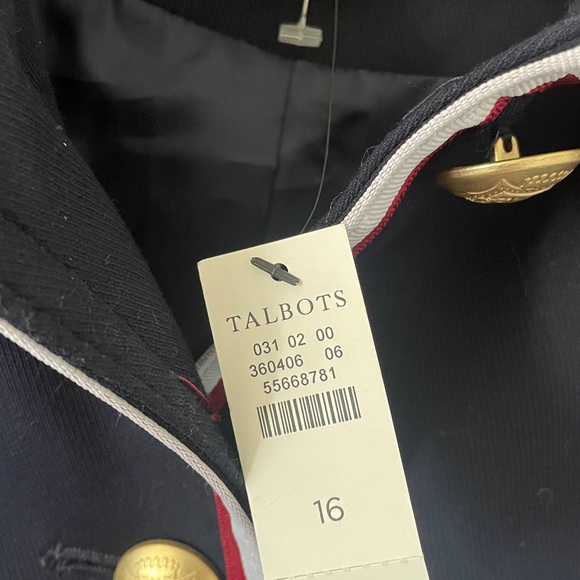 Talbots Trench Coat ASHLEY TWILL TAILORED COAT nautical size 16 New with tag - Picture 5 of 9